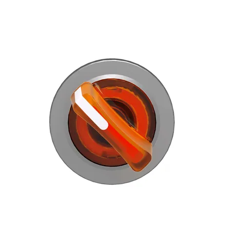 Schneider Electric ZB4FK1253 Head for illuminated selector switch, Harmony XB4, metal, orange handle, flush mounted, 30mm, universal LED, 2 positions — Accessori generali