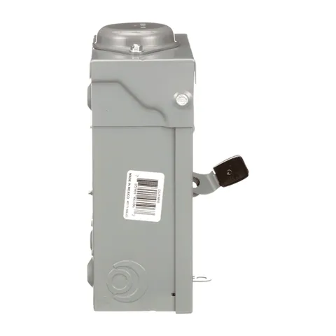 Schneider Electric D321NRB Safety switch, general duty, fusible, 30A, 3 pole, 7.5hp, 240VAC, NEMA 3R, bolt on provision, neutral factory installed — General Accessories