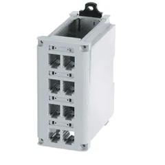 Panduit CDPP8RG Mini-Com® 8-port DIN Rail Copper Patch Panel — Industrial PCs & Control Panels