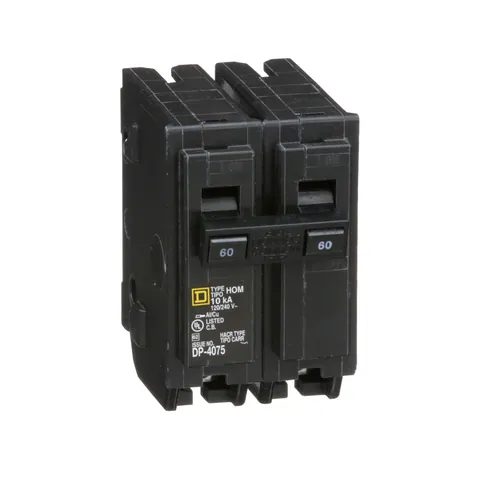 Schneider Electric HOM260 Homeline Miniature Circuit Breaker, 60A, 2 Pole, 120/240VAC, 10kA AIR — Accessori generali