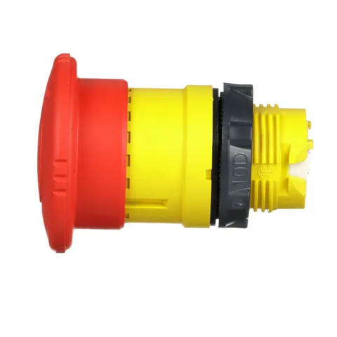 Schneider Electric ZB4BS844 Harmony, 22mm Push Button, emergency stop head, trigger and latching turn release, red, 40 mm mushroom, unmarked — Switches & Modular Apparatus