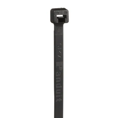 Panduit PLT1.5M-M0 Pan-Ty® PLT1.5M-M0 Cable Tie, Black, UV PA6.6, 5.6"L, 18lb, PK1000 — Connectors & Plugs