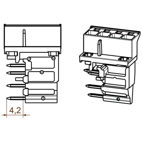 Weidmuller 1069670000 5.00 mm PCB Plug-in Connector, 4 Poles, Male Header, Left — Accessori generali