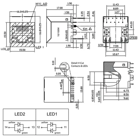 Weidmuller 2562140000 RJ45M R1V 1.9N4YG/YG Connector — Accessori generali