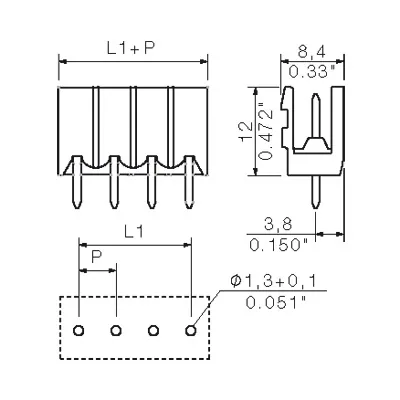 Weidmuller 1581350000 PCB Plug-In Connector SL 5.00/05/180 3.2SN OR BX — Accessori generali