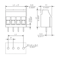 Weidmuller 1002020000 LL 5.08/21/90 3.2SN OR BX — Accessori generali