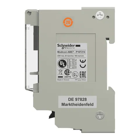Schneider Electric ABE7P16T214 ABE7 Relay Sub-base - 16 Channels - Fuses — PLC Modules & Extensions