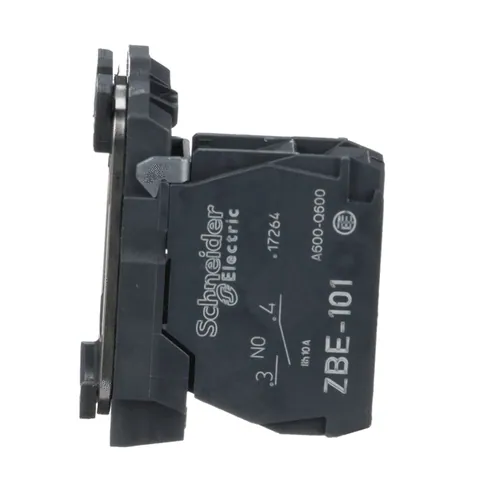 Schneider Electric ZB5AZ101 Harmony, 22mm Push Button, XB5A operators, contact block, with mounting collar, 1 NO, screw clamp terminal — Switches & Modular Apparatus
