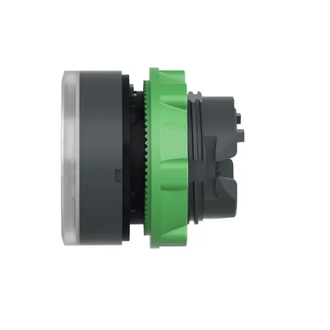 Schneider Electric ZB5AW313 Head for illuminated push button, Harmony XB5, plastic, white flush, 22mm, universal LED, spring return, plain lens — Switches & Modular Apparatus