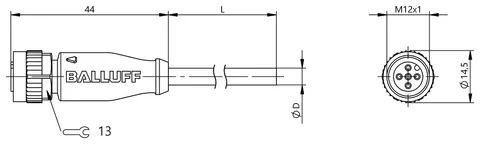 Balluff BCC0329 Sensor cables unshielded — General Accessories