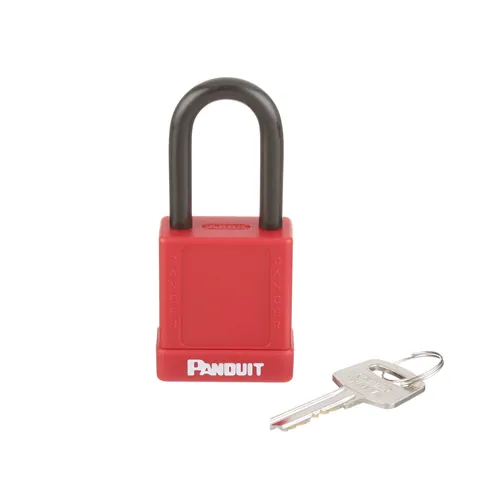 Panduit PSL-8 PSL-8 Short Shackle Padlock, Red, 1.58", PK1 — Narzędzia ręczne i elektronarzędzia