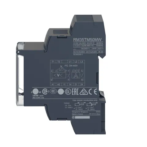 Schneider Electric RM35TM50MW Three-phase Control Relay, Harmony Control Relays, 5A, 2NO, Phase Failure Detection — Alimentatori e regolatori di potenza