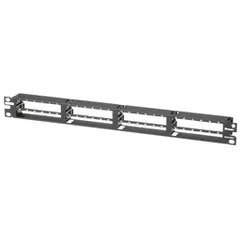 Panduit QPP48HDBL QuickNet™ All Metal Patch Panel, 48 Port, 1 RU, Black — General Accessories