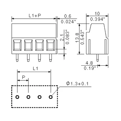 Weidmuller 1716090000 LM 5.08/03/90 3.5SN OR BX — Accesorios generales