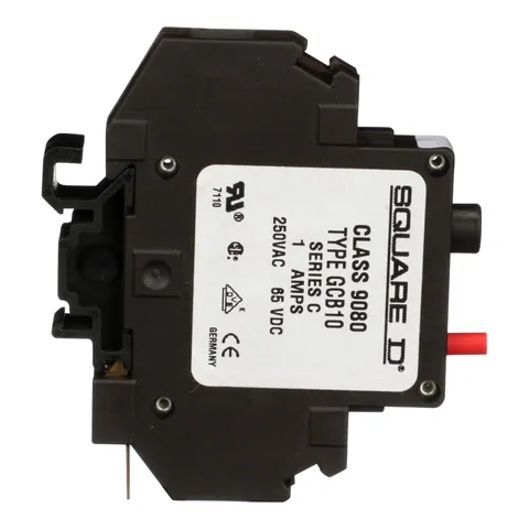 Schneider Electric 9080GCB10 Circuit protector, Linergy, thermal magnetic overcurrent, track mount, 1.0A, 250VAC, 65VDC — General Accessories