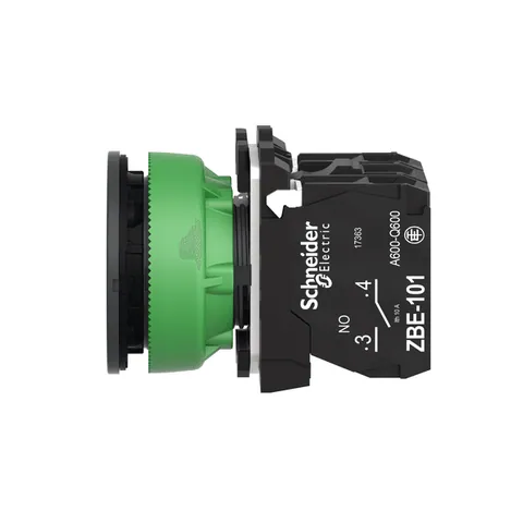 Schneider Electric XB5FW34M5 Illuminated Push Button, Harmony Series, Antimicrobial Plastic, Red, 30mm, Universal LED — Switches & Modular Apparatus