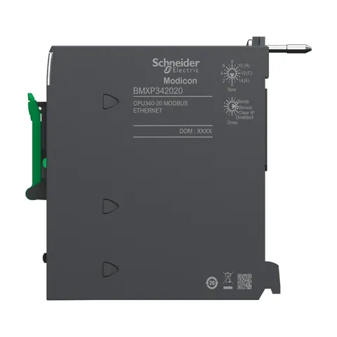 Schneider Electric BMXP342020 processor module M340, max 1024 discrete and 256 analog I/O, Modbus, Ethernet — Sterowniki PLC