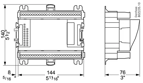 Danfoss 080Z0010 I/O module, AK-XM 205A