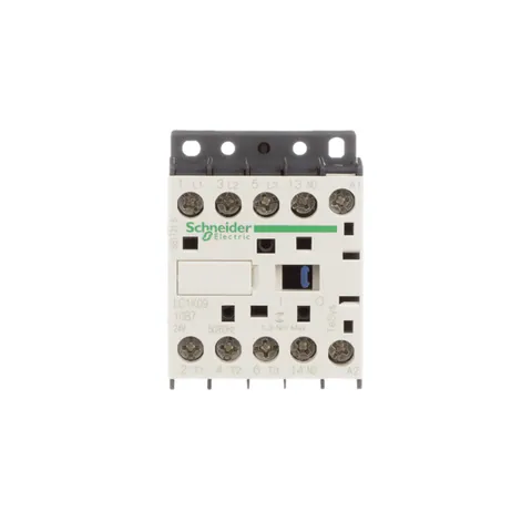 Schneider Electric LC1K0910B7 Contactor, TeSys K, 3P, AC-3, lt or eq to 440V 9A, 1 NO aux., 24VAC coil — Contactores y relés