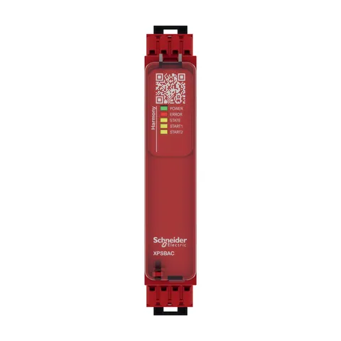 Schneider Electric XPSBAC34AC safety module, Harmony XPS, estop or guard, connected to supply terminals 48 to 240V AC or DC , no inputs, spring — Controllers & Regulators
