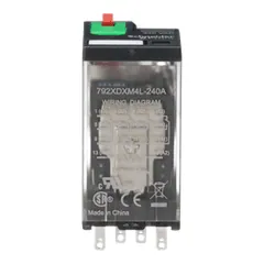 Schneider Electric 792XDXM4L-240A Power relay, SE Relays, 4PDT, 6A, 240 VAC, cover with locking push button and LED — Akcesoria ogólne