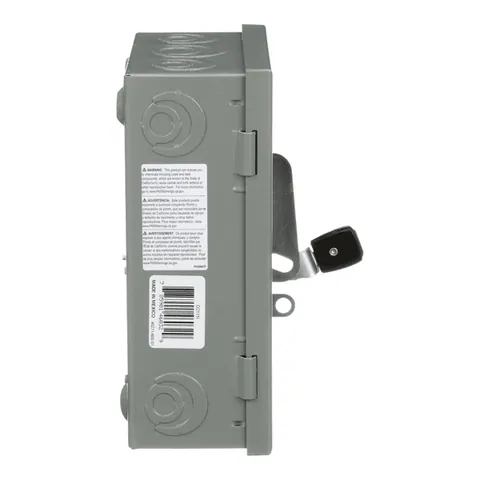 Schneider Electric D211N Safety switch, general duty, fusible, 30A, 2 pole, 3hp, 120VAC, NEMA 1, neutral factory installed — General Accessories
