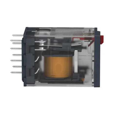 Schneider Electric RXM2AB2F7 miniature plug-in relay, 12A, 2 C/O, with LED and lockable test button, 120V AC — Contactors & Relays