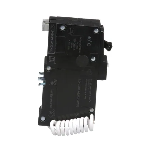 Schneider Electric QO215CAFI Mini circuit breaker, QO, 15A, 2 pole, 120/240VAC, 10kA, combo arc fault, pigtail, plug in mount — General Accessories