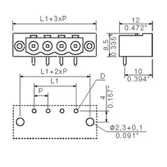 Weidmuller 1837630000 5.08 mm PCB Plug-in Connector, Male Header, 2 Poles, 90° — Accessori generali