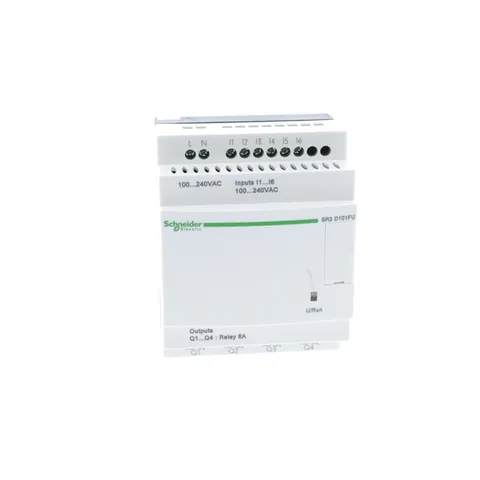 Schneider Electric SR2D101FU compact smart relay, Zelio Logic SR2 SR3, 10 IO, 100 to 240V AC, no clock, no display