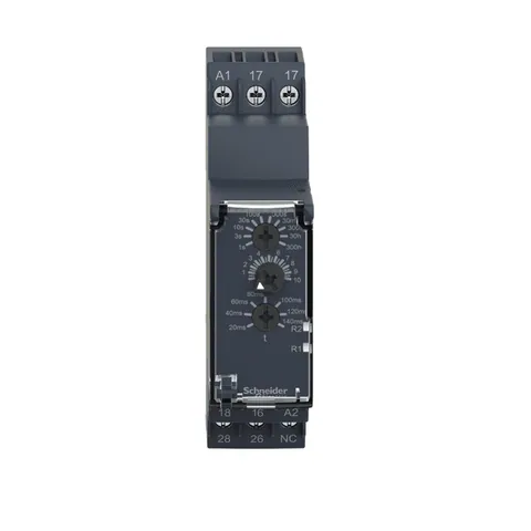 Schneider Electric RE22R2QTMR single function relay, Harmony Timer Relays, 8A, 2CO, 0.05s…300h, star delta, screw connectors, 24...240V AC DC — Contactors & Relays