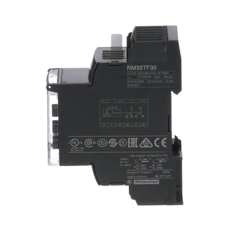 Schneider Electric RM35TF30 3-Phase Supply Control Relay, 220 to 480 VAC — Contactores y relés