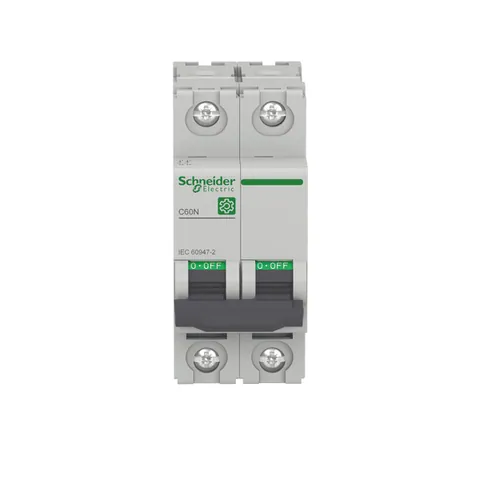 Schneider Electric M9F11206 Miniature circuit breaker (MCB), Multi9 C60N, 2P, 6A, C curve, 10kA (IEC/EN 60947-2) — Interruptores automáticos y fusibles