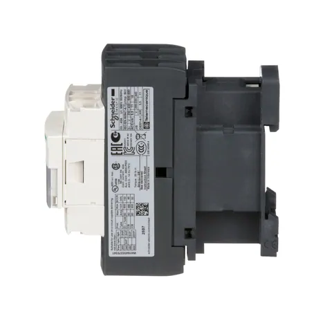 Schneider Electric LC1D25B7 IEC Contact, TeSys Deca, Non-Reversing, 25A, 15HP at 480VAC, up to 100kA SCCR, 3 Phase, 3 NO, 24VAC 50/60Hz Coil — Contactores y relés