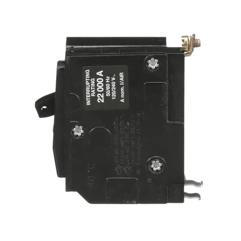 Schneider Electric QOB120VH1021 Mini circuit breaker, QO, 20A, 1 pole, 120/240VAC, 22kA, bolt on mount, AC shunt — Accesorios generales
