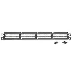 Panduit QPP48HDBL QuickNet™ All Metal Patch Panel, 48 Port, 1 RU, Black — General Accessories