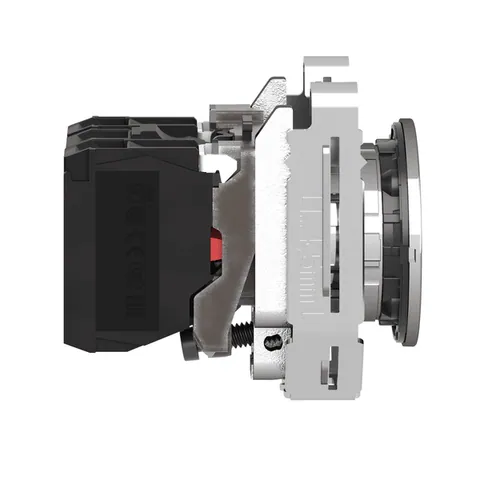 Schneider Electric XB4FW35B5 Illuminated Pushbutton, Harmony XB4, Metal, Orange Flush Mounted, 30mm, Universal LED, Plain Lens, 1NO + 1NC, 24V AC/DC — Interruttori e apparecchiature modulari