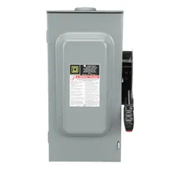 Schneider Electric H362NRB Safety switch, heavy duty, fusible, 60A, 4 wire, 3 poles, 1 neutral, 50hp, 600VAC/DC, Type 3R, bolt on hub provision — Akcesoria ogólne