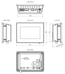 Siemens 6AV2128-3GB36-0AX1 HMI MTP700 Unified Comfort Panel Neutral