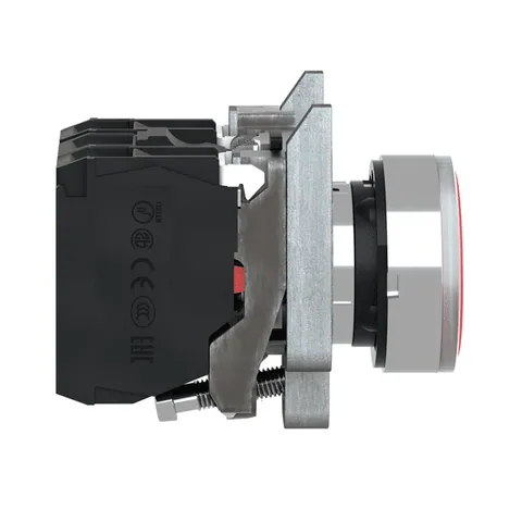 Schneider Electric XB4BW3465 Illuminated Push Button, Harmony XB4, Metal Flush, Red, 22mm, Spring Return, Up to 250V, 1NO+1NC — Switches & Modular Apparatus