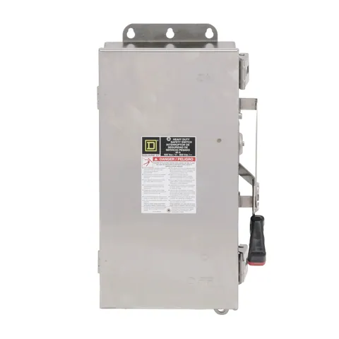 Schneider Electric HU362DS Heavy Duty Safety Switch, Non-Fusible, 60A, 3 Wire, 3 Poles, 60hp, 600VAC/DC, Type 4, 4X, 5, 304 Stainless Steel — Akcesoria ogólne