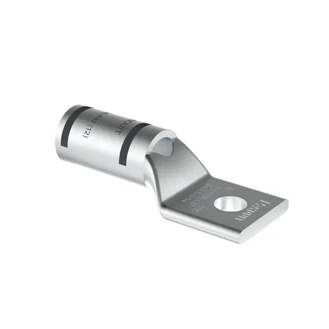 Panduit LCA1/0-14-X Compression Lug, 1/0, Tin-Plated Copper, Straight, One 1/4" Stud, PK10 — Industrial Cables & Wires