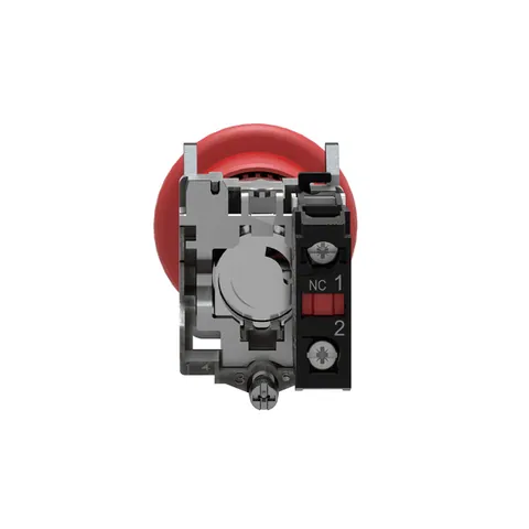 Schneider Electric XB4BT842 Emergency Stop Push Button, Latching, Red, 40 mm, 1 NC — Switches & Modular Apparatus
