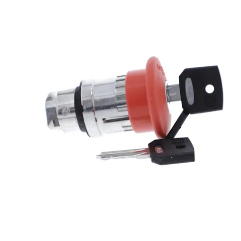 Schneider Electric ZB4BS944 Emergency stop head, Harmony XB4, switching off, metal, red mushroom 40mm, 22mm, trigger latching key release — Switches & Modular Apparatus