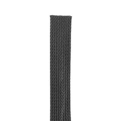 Panduit SE75P-DR0 SE75P-DR0 Braided Sleeving, Black, PET, 0.75" Nom Dia., 500', PK1 — Pipes & Hoses for Cables