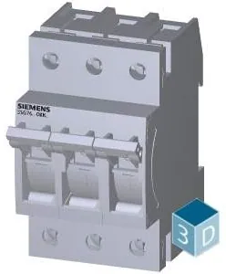 Siemens 5SG7631-0KK16 MINIZED, fuse switch disconnector, D01, 3-pole, In: 16 A, Un AC: 400 V... — Electrónica y PCB