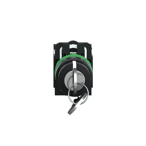 Schneider Electric XB5AG03 Key switch selector, Harmony XB5, plastic, black, 22mm, key 455, 3 positions,stay put, 2 NO — Schalter & modulare Geräte