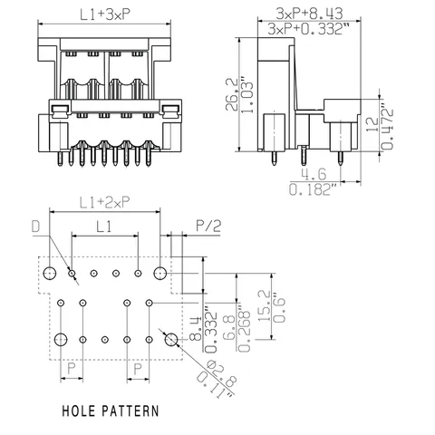 Weidmuller 1889310000 PCB Plug-In Connector SLDV-THR 5.08/44/180FLF 3.2SN BK BX — Accessori generali