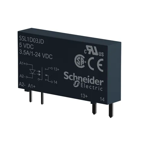 Schneider Electric SSL1D03BD plug-in solid state relay, 3.5A, DC switching, input 15 to 30V DC, output 1 to 24V DC