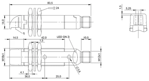 Balluff BOS00EW Cylindrical throughbeam photoelectric sensors with M18 thread and diff... — Accesorios generales